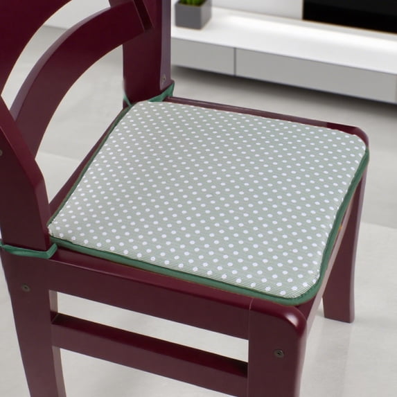 Square Chair Cushion with Memory Foam & Non- Backing Ultra Soft Seat Cushion for Dining,Office, Kitchen Outdoor Chairs,Machine Washable Cover,Comfortable Supportive Chair Pad with Secure Ties