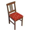 thumbnail image 1 of Square Chair Cushions Cover, Cute Red Tomato Piece Elastic Office Chair Cover for Dining Chairs with Ties and Removable Cover, Desk Chair Seat Cushion Protectors set of 6, 1 of 7