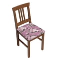 thumbnail image 1 of Square Chair Cushions Cover, Ligtt Pink Rose Flowers Elastic Office Chair Cover for Dining Chairs with Ties and Removable Cover, Desk Chair Seat Cushion Protectors set of 2, 1 of 7