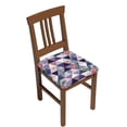 thumbnail image 1 of Square Chair Cushions Cover, Plaid flamingo Elastic Office Chair Cover for Dining Chairs with Ties and Removable Cover, Desk Chair Seat Cushion Protectors set of 4, 1 of 7