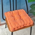 thumbnail image 1 of Square Chair Cushions, Soft Seat Cushion for Patio Garden, Furniture Chairs, Office, Living Room 13.65X13.65 Inch Orange, 1 of 6