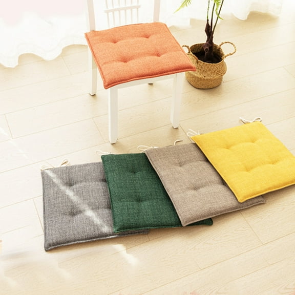 Square Chair Pad Seat Cushion amlbbb Seat Cushions for Home Kitchen Office Car, Tufted Corduroy Floor Cushions for Living Room Tatami, 17 Inch on Clearance