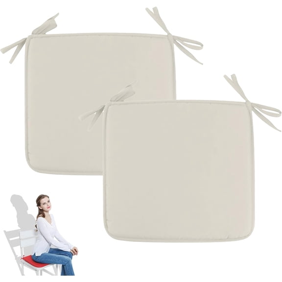 Square Chair Pads, Non Slip, with Ties, Seat Cushion, Indoor Outdoor