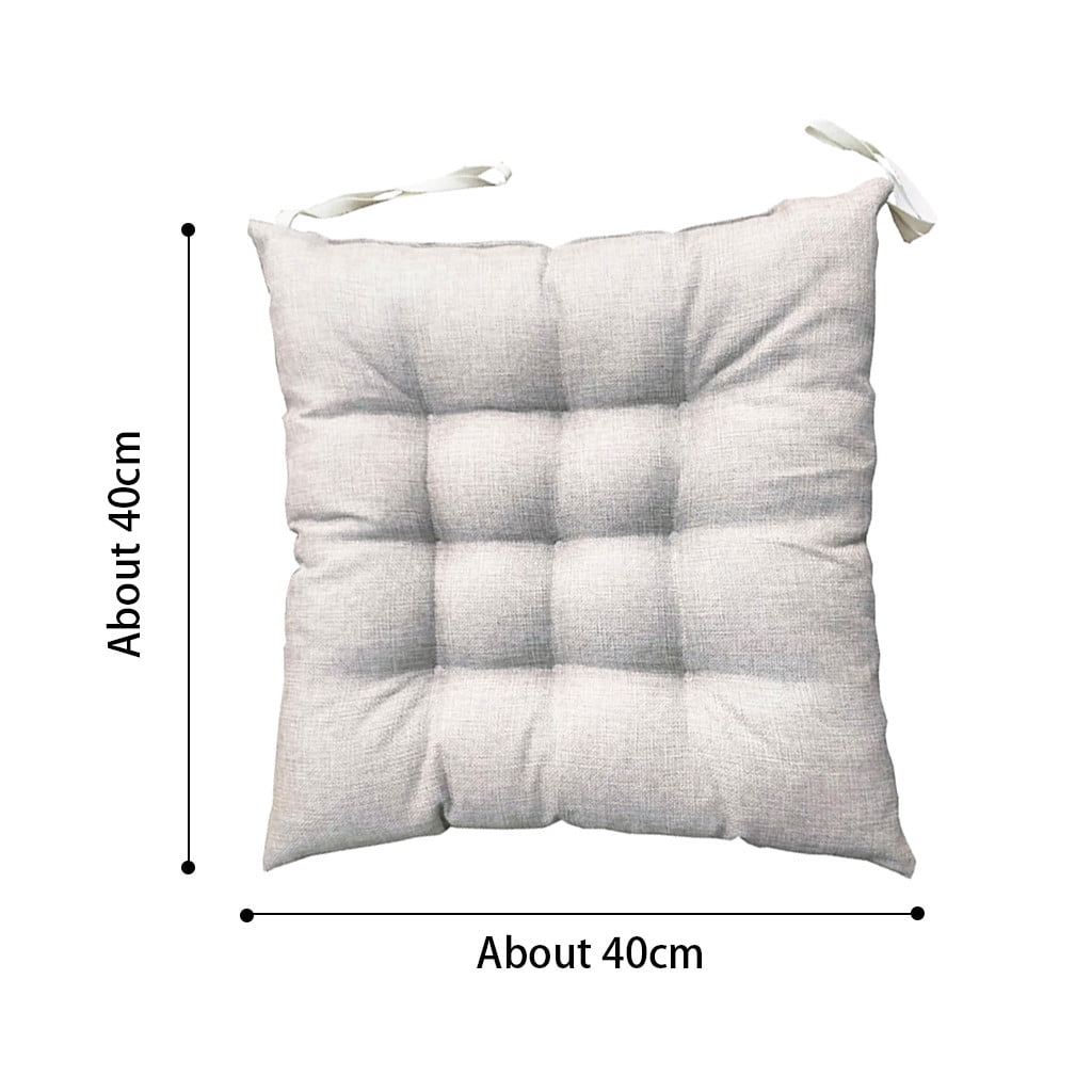Square Chair Pads with Ties Tufted Seat Cushion Thick Outdoor/Indoor Floor Pillow,Soft Thick
