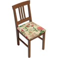 thumbnail image 1 of Square Chair Seat Covers Set Of 4, Pink And White Peonies Chair Covers With Elastic Ties, Soft Stretch Removable Universal Chair Protector Seat Cushion Slipcovers For Dining Room Kitchen Office, 1 of 6