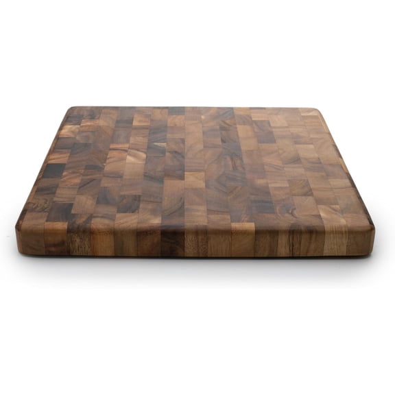 Square Charleston End Grain Chef's Board , Acacia Wood 14" Square