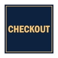 thumbnail image 1 of Square Checkout Sign (Navy Blue/Gold) - Small, 1 of 1