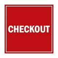 thumbnail image 1 of Square Checkout Sign (Red) - Medium, 1 of 1