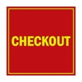thumbnail image 1 of Square Checkout Sign (Red/Yellow) - Large, 1 of 1