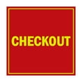thumbnail image 1 of Square Checkout Sign (Red/Yellow) - Small, 1 of 1