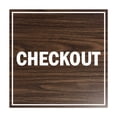 thumbnail image 1 of Square Checkout Sign (Walnut) - Medium, 1 of 1