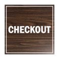 thumbnail image 1 of Square Checkout Sign (Walnut) - Small, 1 of 1