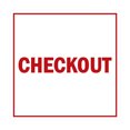 thumbnail image 1 of Square Checkout Sign (White/Red) - Medium, 1 of 1