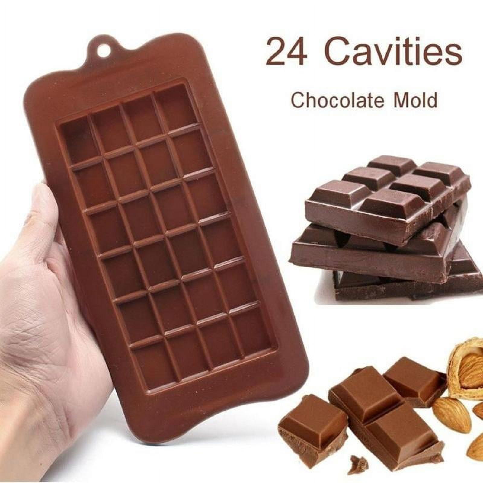 Misterolina 24-Cavity Silicone Chocolate Mold Bar Block Mold