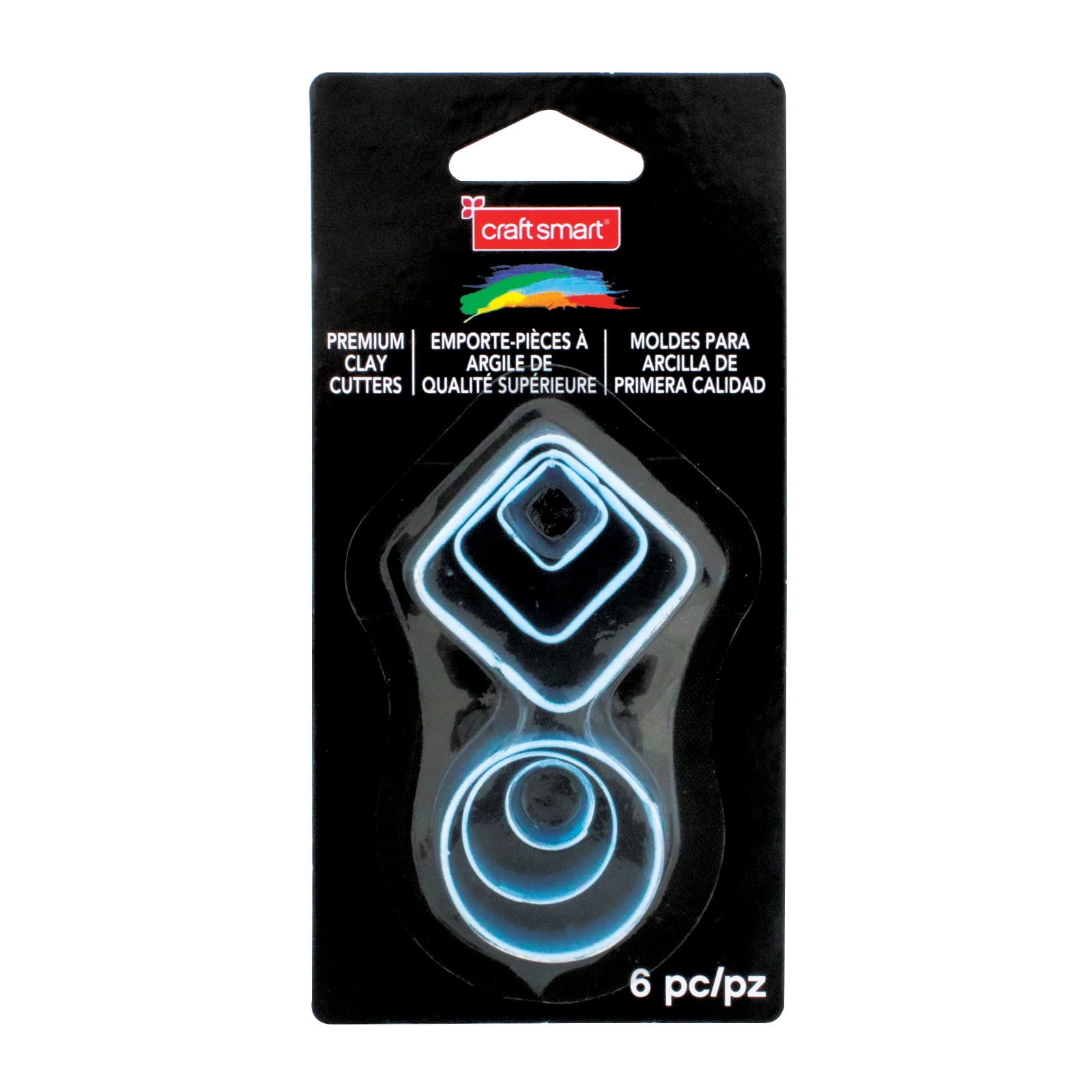 Square & Circle Premium Clay Cutters By Craft Smart