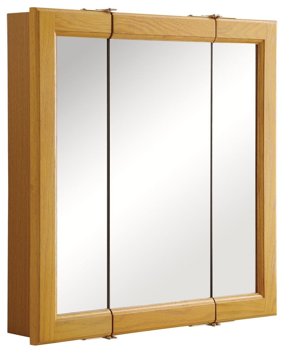 Square Claremont Medicine Cabinet 24-Inch – Durable Honey Oak Assembled ...