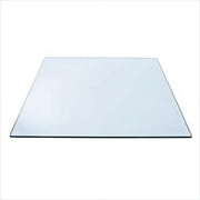 Square Clear Glass Table Top 3/8" Thick Pencil Edge