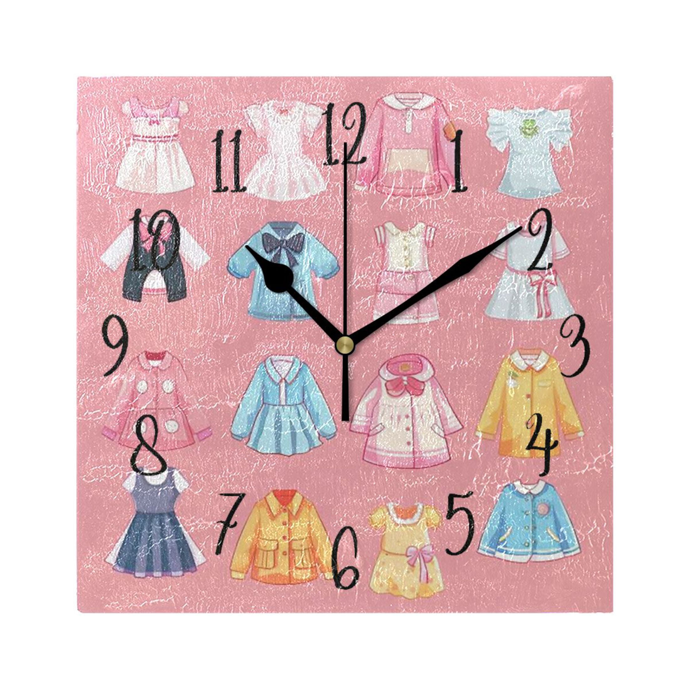 Square Clock Black Clock 7.78 *7.78 Inch Decorative Clock Creative ...