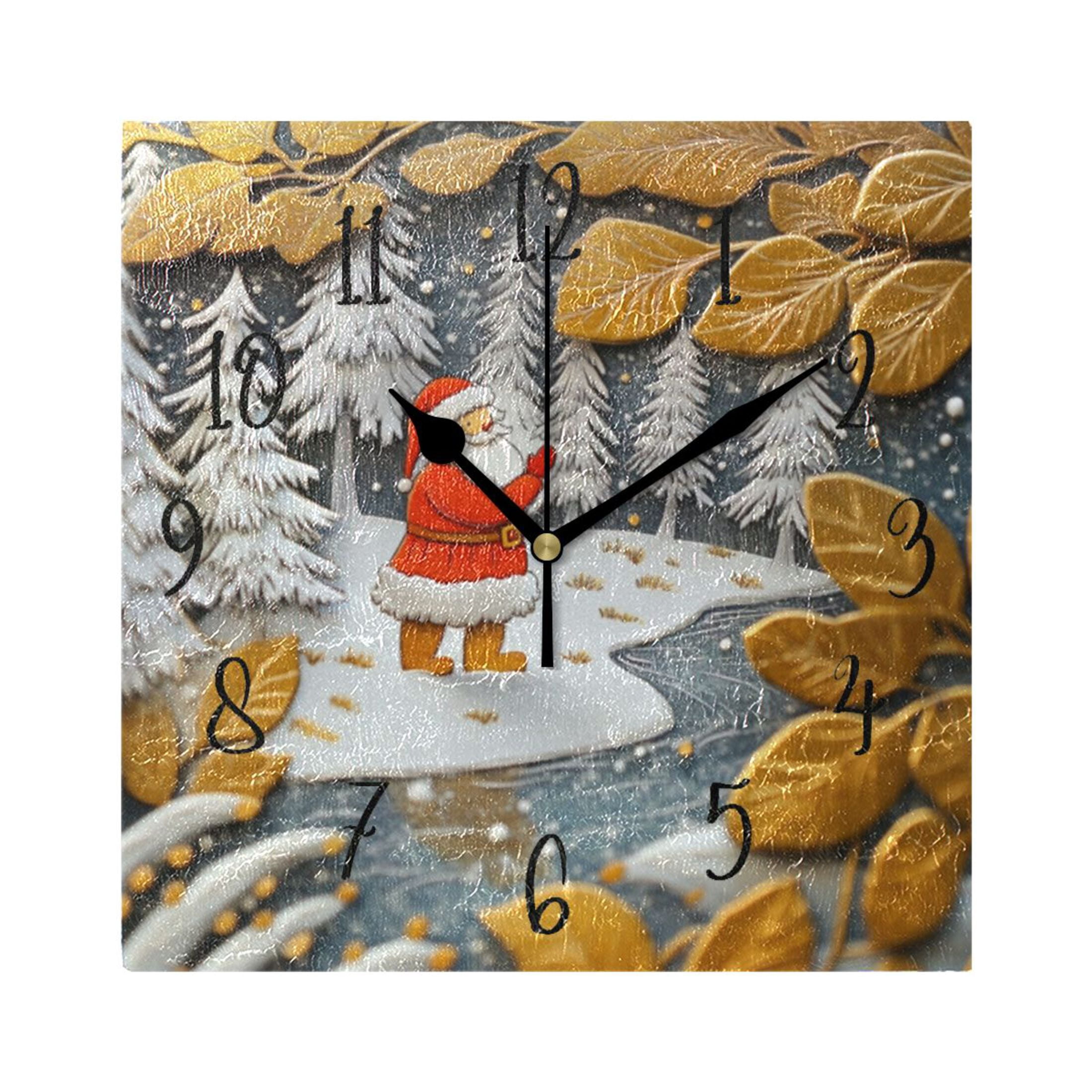 Square Clock Black Clock 7.78 *7.78 Inch Decorative Clock Creative ...