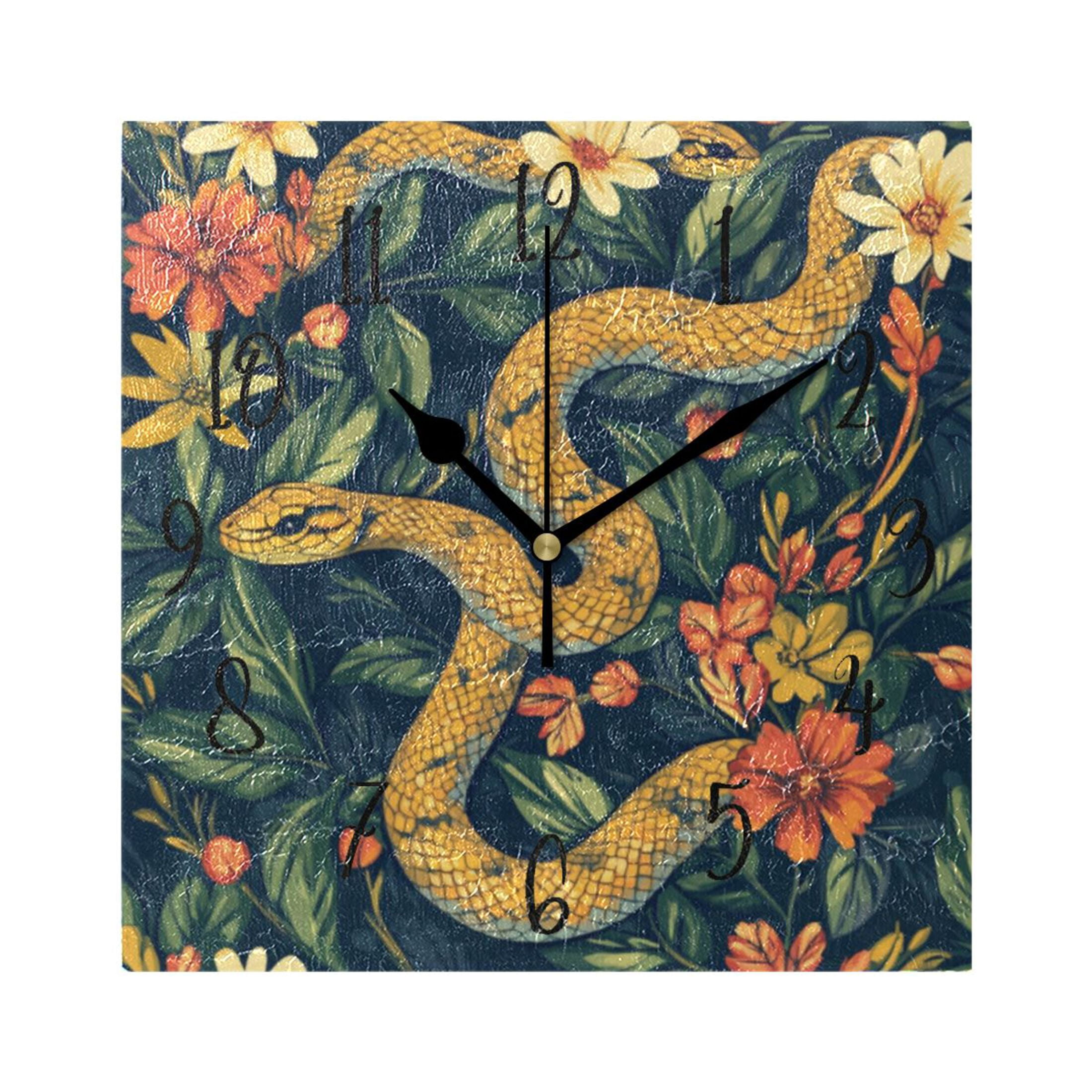 Square Clock Black Clock 7.78 *7.78 Inch Decorative Clock Creative ...