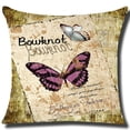 thumbnail image 1 of Square Cloth Pillow Covers with Butterfly Images, 1 of 10