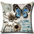 thumbnail image 1 of Square Cloth Pillow Covers with Butterfly Images, 1 of 11