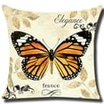 thumbnail image 1 of Square Cloth Pillow Covers with Butterfly Images, 1 of 11