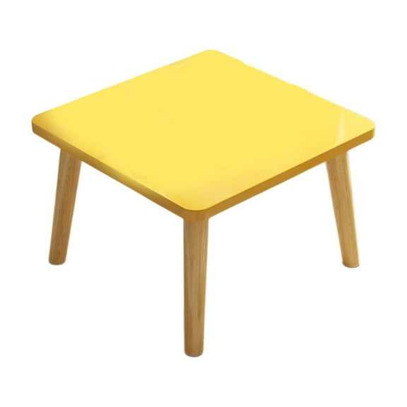 Square Coffee Table, Minimalist Wooden End Table for Living Room, Compact Tea Table for Small Spaces, Multi-Purpose Low Table with Waterproof Top and Solid Legs