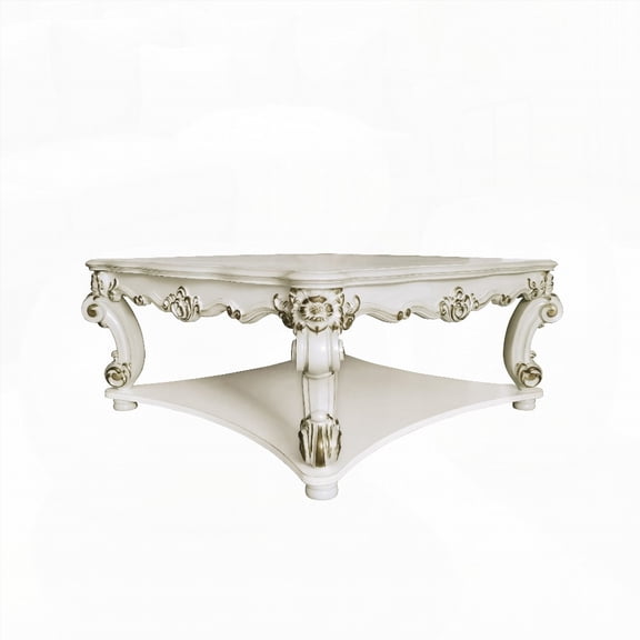 Square Coffee Table by Vendome with Antique Pearl Finish & Transitional Look
