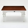 thumbnail image 1 of Indoor Furniture Square Coffee Table - White & Brown, 1 of 8