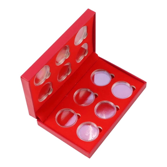 Square Coin Holder Box with Removable Compartments for Collectors