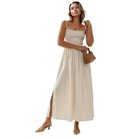 Square Collar A-Form Maxi Dress