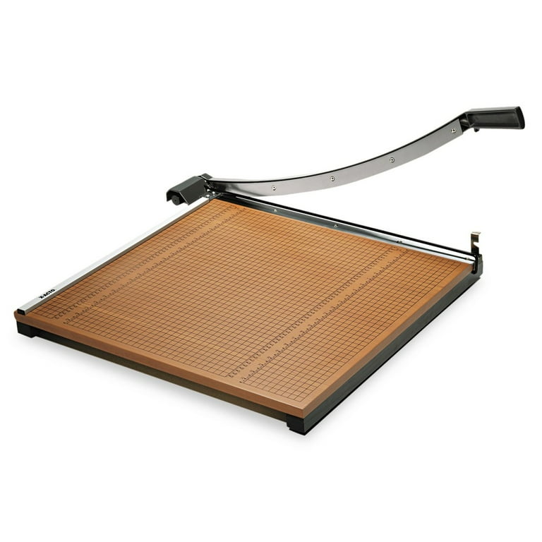 Square Commercial Grade Wood Base Guillotine Trimmer, 20 Sheets, 24 Square Commercial Grade Wood Base Guillotine Trimmer, 20 Sheets, 24