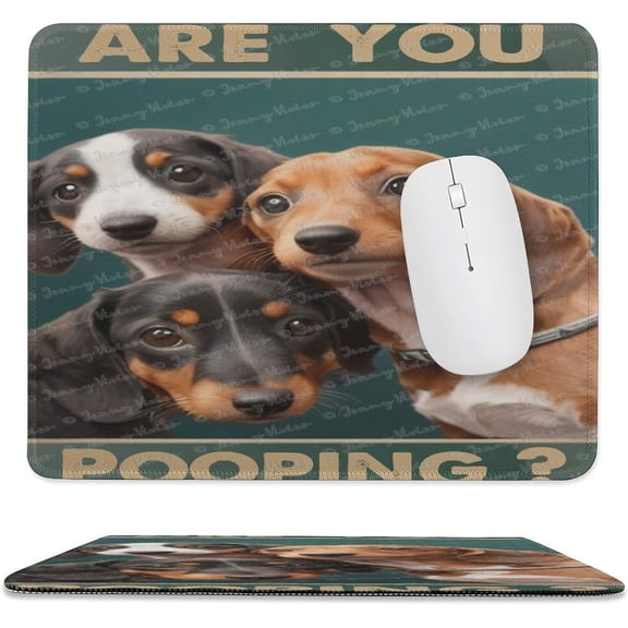 Square Computer Mouse Pads, Washable Mouse Mat, Office Home Gaming Non-Slip Rubber Base Mouse Pad, Bless This Home, Funny Dog Printed, Humor Bathroom Saying, 10x12 Inch