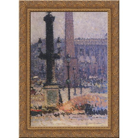 Square Concorde 20x24 Gold Ornate Wood Framed Canvas Art by Martin, Henri