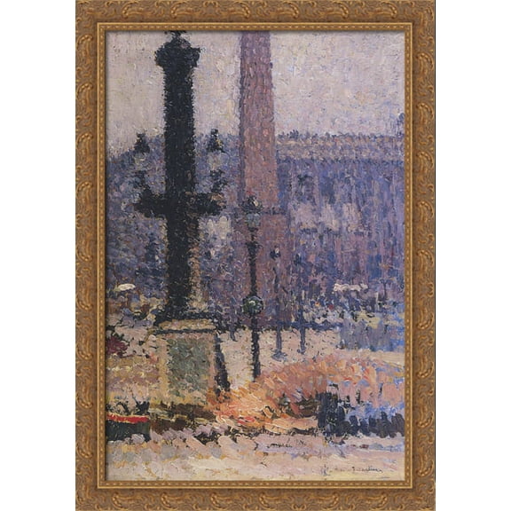 Square Concorde 28x40 Large Gold Ornate Wood Framed Canvas Art by Henri Martin