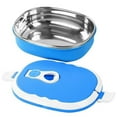 thumbnail image 1 of Square Container,Thickened Lunch Box,Stainless Steel Lunch Box,with Sealing Rubber,for Outdoor Camping for Work,Portable Rectangular Lunch Box Stainless Steel Insulated Food Storage Containe,Blue, 1 of 8