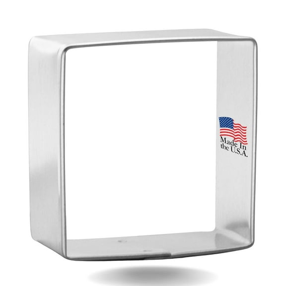 Square Cookie Cutter 2 in Made in the USA Foose Cookie Cutters Tin Plated Steel Cookie Mold