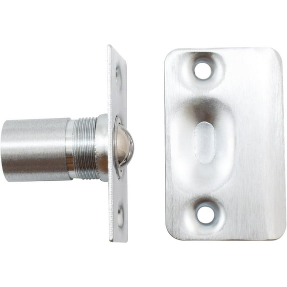 Square Corner Dual Adjust Ball Catch, Satin Chrome by Stone Harbor Hardware
