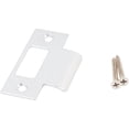 thumbnail image 1 of Stone Harbor Hardware Square Corner T-Strike Plate, 2-3/4 Inches, 2-1/8" Center-to-Center, Satin Chrome, 1 of 2
