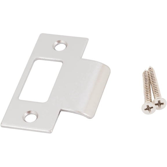 Stone Harbor Hardware Square Corner T-Strike Plate, 2-3/4 Inches, 2-1/8" Center-to-Center, Satin Nickel