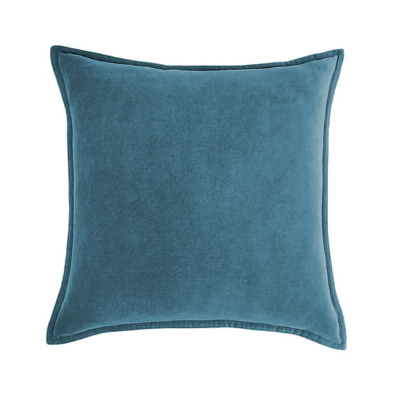 Square Cotton Velvet Pillowcase Pack of 2 Solid Colors(With/Without Inserts) (Double Sided)