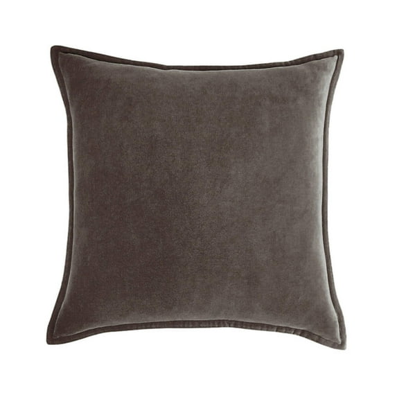 Square Cotton Velvet Pillowcases Pack of 2 Solid Colors, (Without Inserts) (Double Sides)