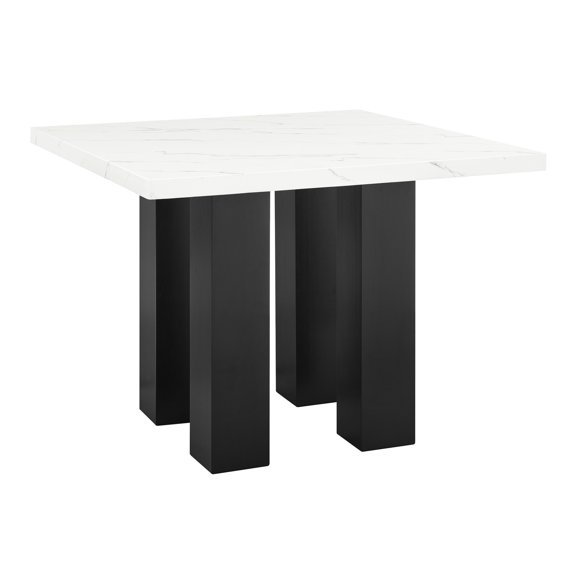 Square Counter-Height Table, Contemporary Style, Gray Accents/Luxurious for Small Gatherings