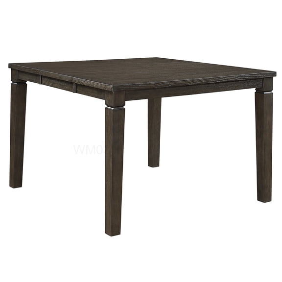 Square Counter Height Table with Extension Leaf in Dark Espresso Finish