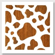 Square Cow Spots Stencil Pattern Reusable Plastic Stencils for Wood Canvas Paper Furniture Wall