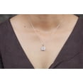thumbnail image 1 of Square Cushion Cut Lab Grown Diamond or Moissanite Solitaire Pendant Necklace in YG Plated Sterling Silver for Women, 1 of 6