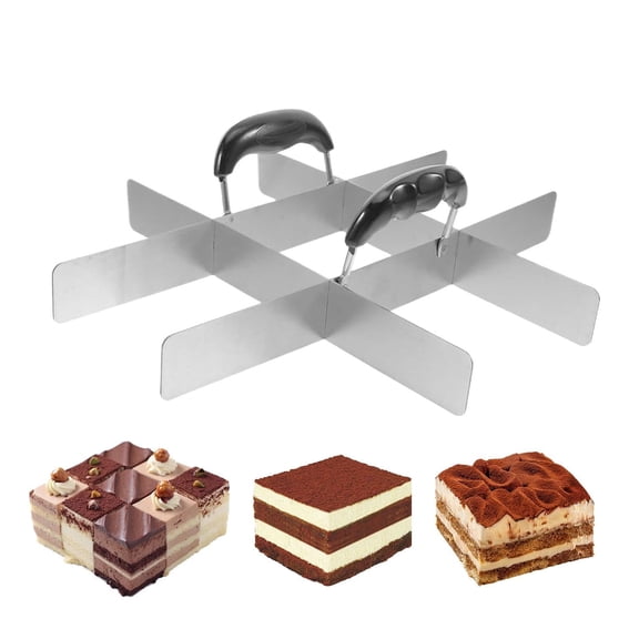 Square Cutters Baking, Commercial Baking Tool, Precise Square Cake Portion Cutter for Pie Rice Flan Fondant Party Family Use