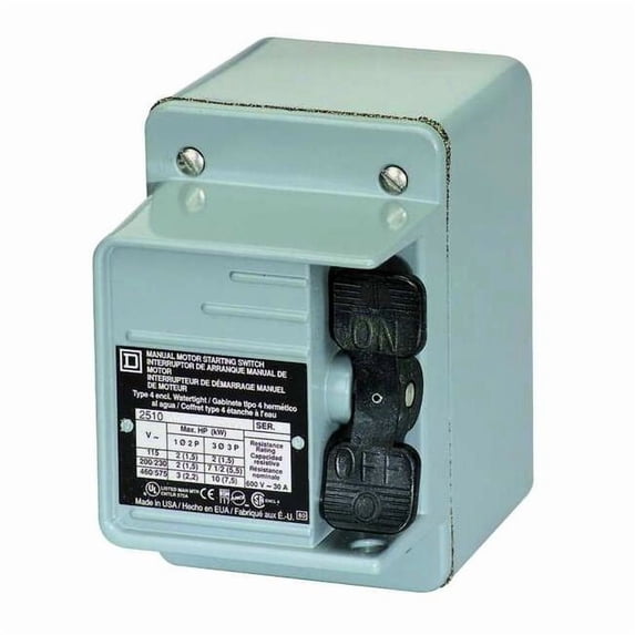 Square D Manual Motor Switch,IEC,0.63A,600V 2510KW1H