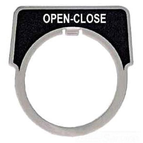 Schneider Electric LegndPlate,OpenClose,Silvr/Blk,HalfRound 9001KN246